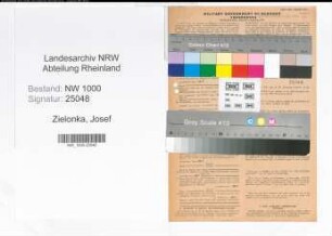 Entnazifizierung Josef Zielonka, geb. 11.03.1907 (Regierungsangest.)