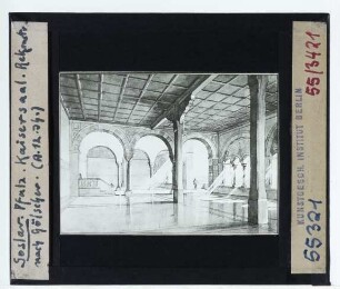 Goslar, Kaiserpfalz : Kaisersaal, Perspektive, Rekonstruktion
