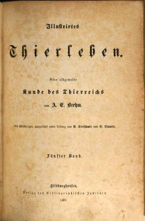 Illustrirtes Thierleben : eine allgemeine Kunde des Thierreichs, 5=Abt. 3. Kriechthiere, Lurche und Fische