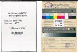 Entnazifizierung Otto Rotthauwe , geb. 02.06.1899 (Buerobeamter)