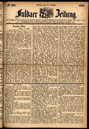 Ausgabe vom Freitag, den 12. Oktober 1883.