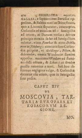 Caput XIV. De Moscoviae, Tartaria Europaea Et Kosacorum Regione