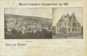 Offizielle Festpostkarte Gesangwettstreit Juni 1902.