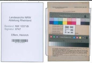 Entnazifizierung Heinrich Effern , geb. 25.05.1904 (Angestellter)