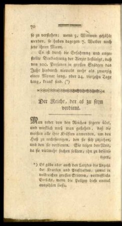 Der Reiche, der es zu seyn verdient