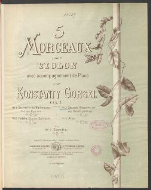 No. 3: Seconde mazourka, sur des chants polonais : op. 1 No. 3