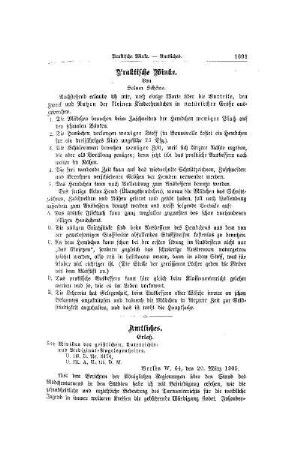 Praktische Winke