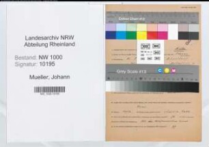Entnazifizierung Johann Mueller, geb. 31.07.1910 (Verw.Sekretaer)