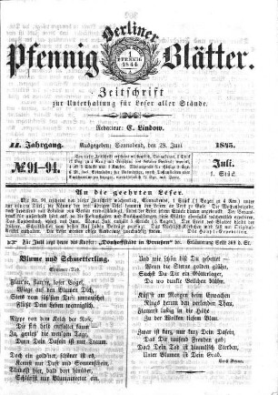 No. 91-94, Sonnabend, den 28.Juni