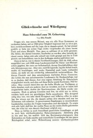 Glückwünsche und Würdigung