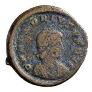 Münze, Aes 2, 15. Mai 392 - 17. Januar 395 n. Chr.