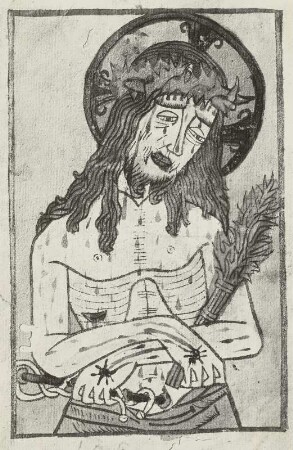 links: Der Schmerzensmann in Halbfigur, rechts: Der Schmerzensmann in Halbfigur