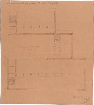 Fischer, Theodor; Würzburg, Münsterplatz; Sparkasse - Grundriss 2. OG u. 3. OG
