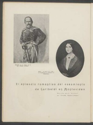 El episodio romántico del casamiento de Garibaldi en Montevideo