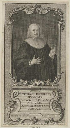 Bildnis des Matthäus Friedericus Degmair