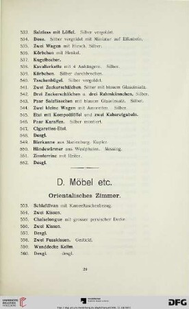 Möbel (Nr. 553-627)