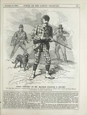 Fancy portrait of Mr. Balfour enjoying a holiday