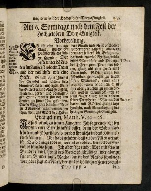 1035-1052, Am 6. Sonntage nach dem Fest der Hochgelobten ...