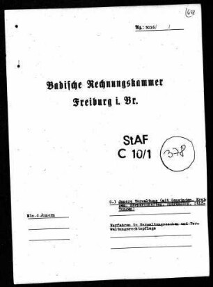 Verfahren in Verwaltungssachen und Verwaltungsrechtspflege