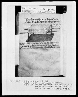 Gebetbuch des Konrad Peutinger — Totenbahre, Folio 244verso