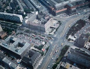 Kreuzung Gerberstraße und Tröndlinring in Leipzig : Blickrichtung Nordosten