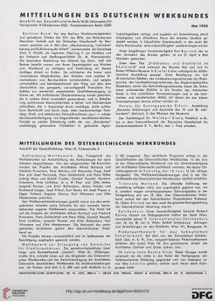 Mitteilungen des Österreichischen Werkbundes