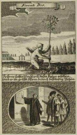 "Favente Deo" - Andachtsbild zum 200. Jahrestag der Augsburger Konfession