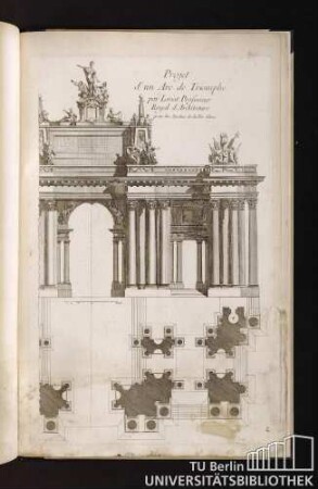 Projet d´un Arc de Triomphe par Loriot Professeur Royal d´Architecture pour les Jardins de la Fée Aline