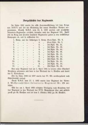 Vorgeschichte des Regiments
