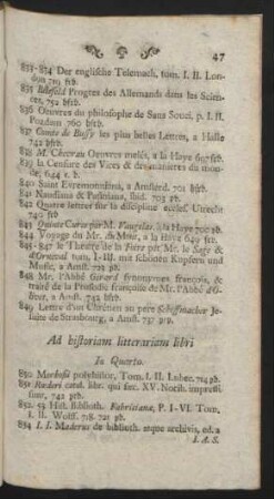 Ad historiam litterariam libri
