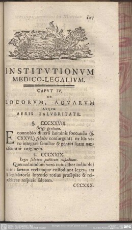 Caput IV. De Locorum, Aquarum Atque Aeris Salubritate