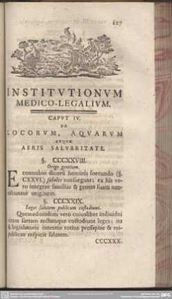 Caput IV. De Locorum, Aquarum Atque Aeris Salubritate