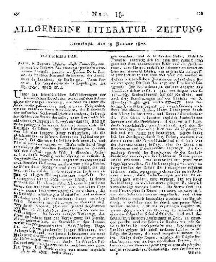 La Lande, J. LeFrançais de: Histoire céleste française, contenant les observations faites par plusieurs astronomes français. T. 1. Paris: Duprat 1801