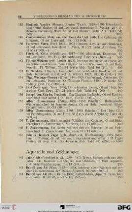 Aquarelle und Zeichnungen (Nr. 162-205)