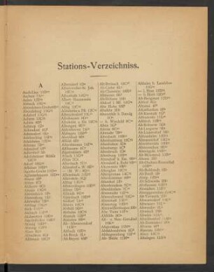 Stations-Verzeichniss