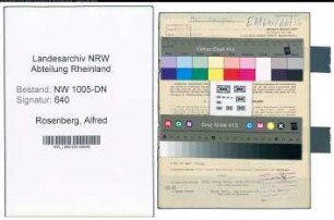 Entnazifizierung Alfred Rosenberg , geb. 01.06.1886 (Geschaeftsfuehrer)