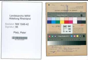 Entnazifizierung Peter Platz , geb. 10.04.1906 (Arbeiter)