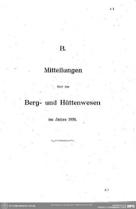 Mitteilungen über das Berg- und Hüttenwesen. Bergbau