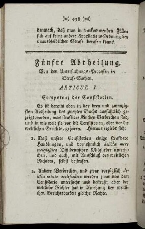 Fünfte Abtheilung. - Achte Abtheilung.