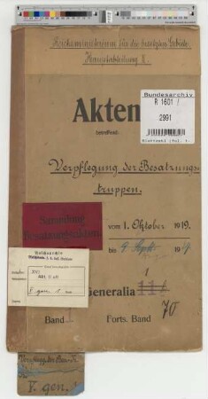 Verpflegung der Besatzungstruppen
