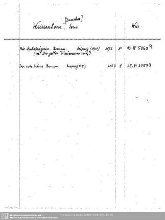 Weisenborn, Erna (Weissenborn)