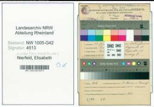 Entnazifizierung Elisabeth Nierfeld , geb. 30.06.1910 ()
