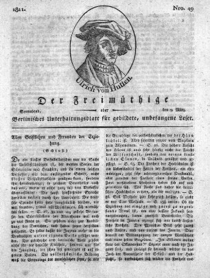 Nro. 49, Sonnabend, den 9. März 1811