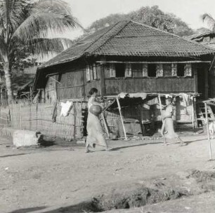 Akyab, Burma. Wohnhaus aus Flechtmatten