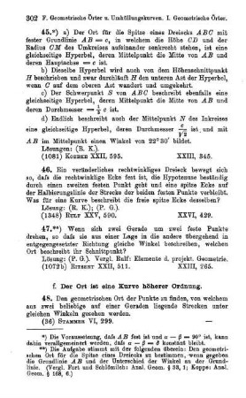 f. Der Ort ist eine Kurve höherer Ordnung.