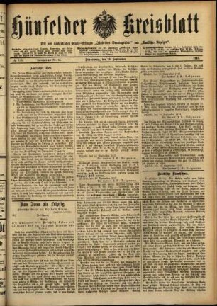 Ausgabe vom Donnerstag, den 18. September 1913.