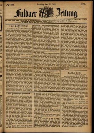 Ausgabe vom Dienstag, den 21. Juli 1885.