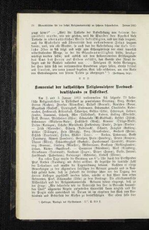 Konveniat der katholischen Religionslehrer Nordwestdeutschlands zu Düsseldorf