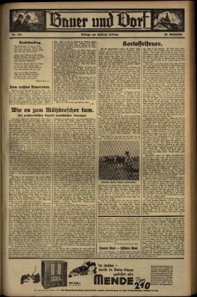 Vierte Ausgabe vom Sonntag, den 30. September 1934.