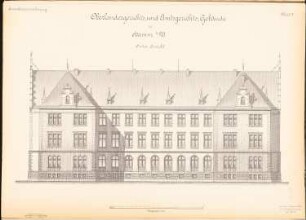 Oberlandes- und Amtsgericht, Hamm: Rückansicht 1:100